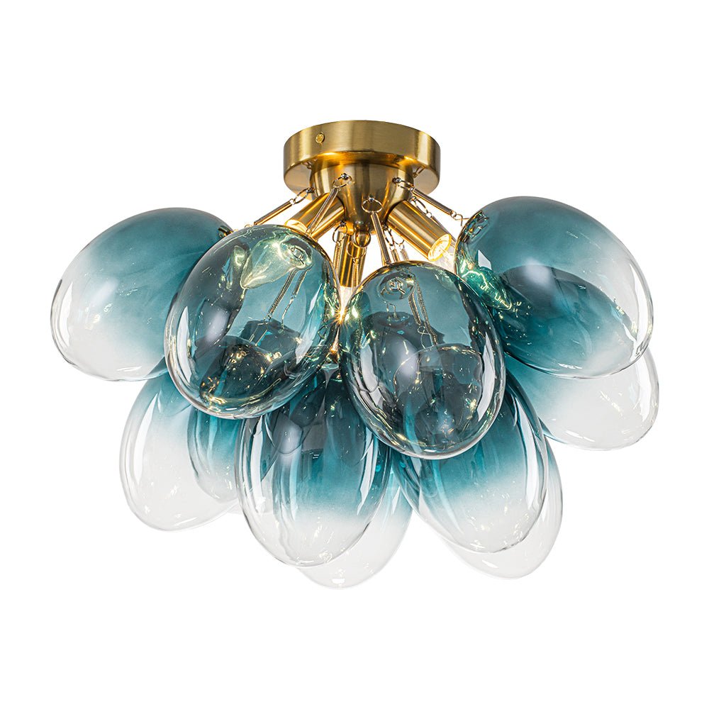lightfixturesusa-3-light-cluster-gradient-blue-glass-bubble-semi-flush-mount-ceiling-light-brass-6178327