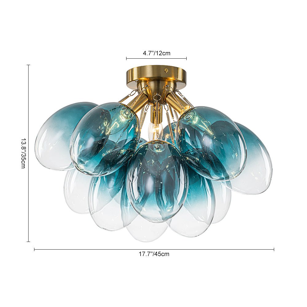 lightfixturesusa-3-light-cluster-gradient-blue-glass-bubble-semi-flush-mount-ceiling-light-brass-7536230