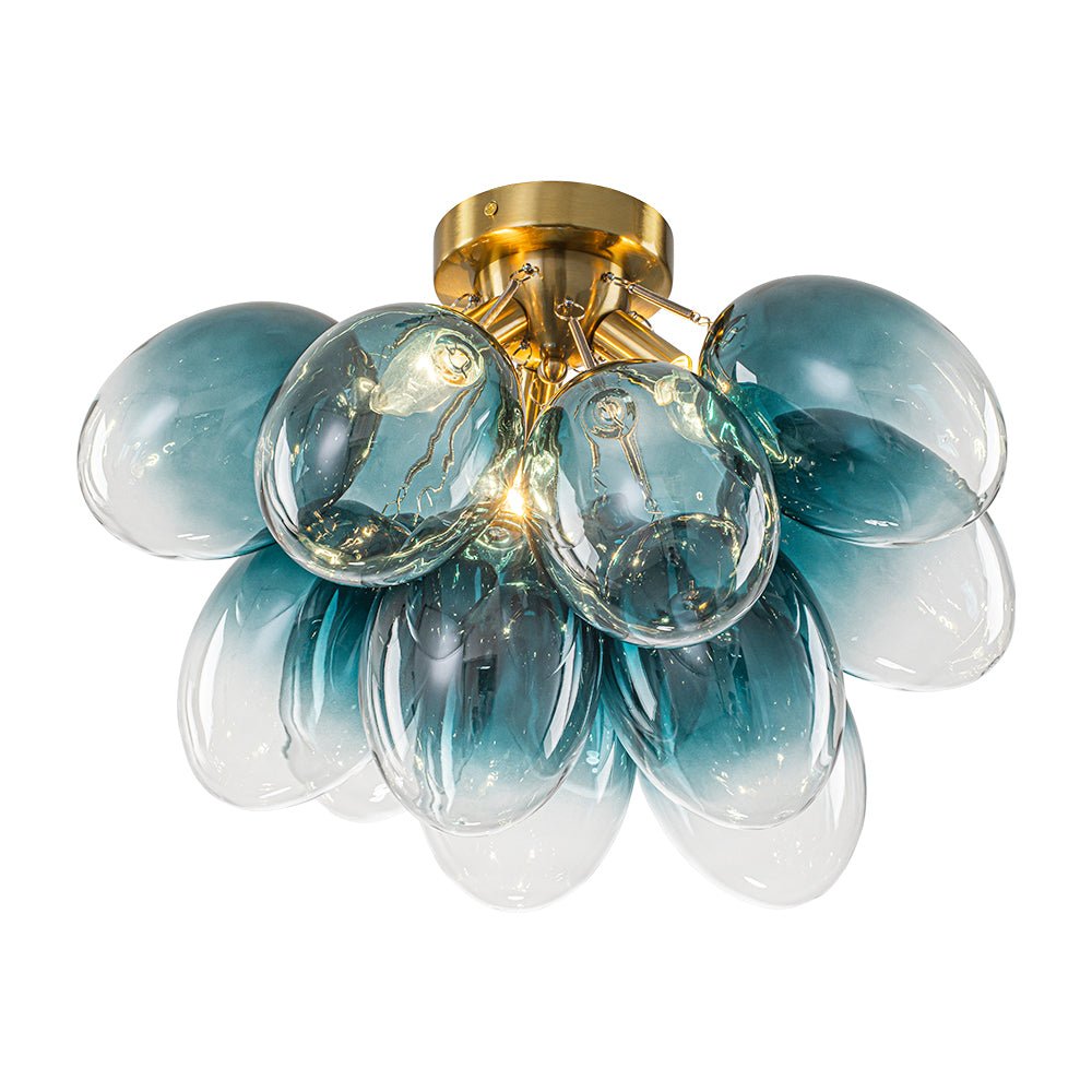 lightfixturesusa-3-light-cluster-gradient-blue-glass-bubble-semi-flush-mount-ceiling-light-brass-8006224