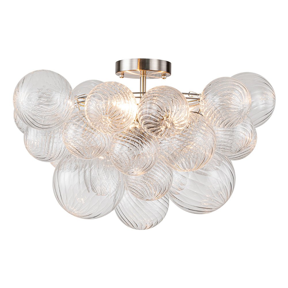 lightfixturesusa-3-light-cluster-ribbed-glass-bubble-semi-flush-chandelier-chandelier-brass-3-lt-133107