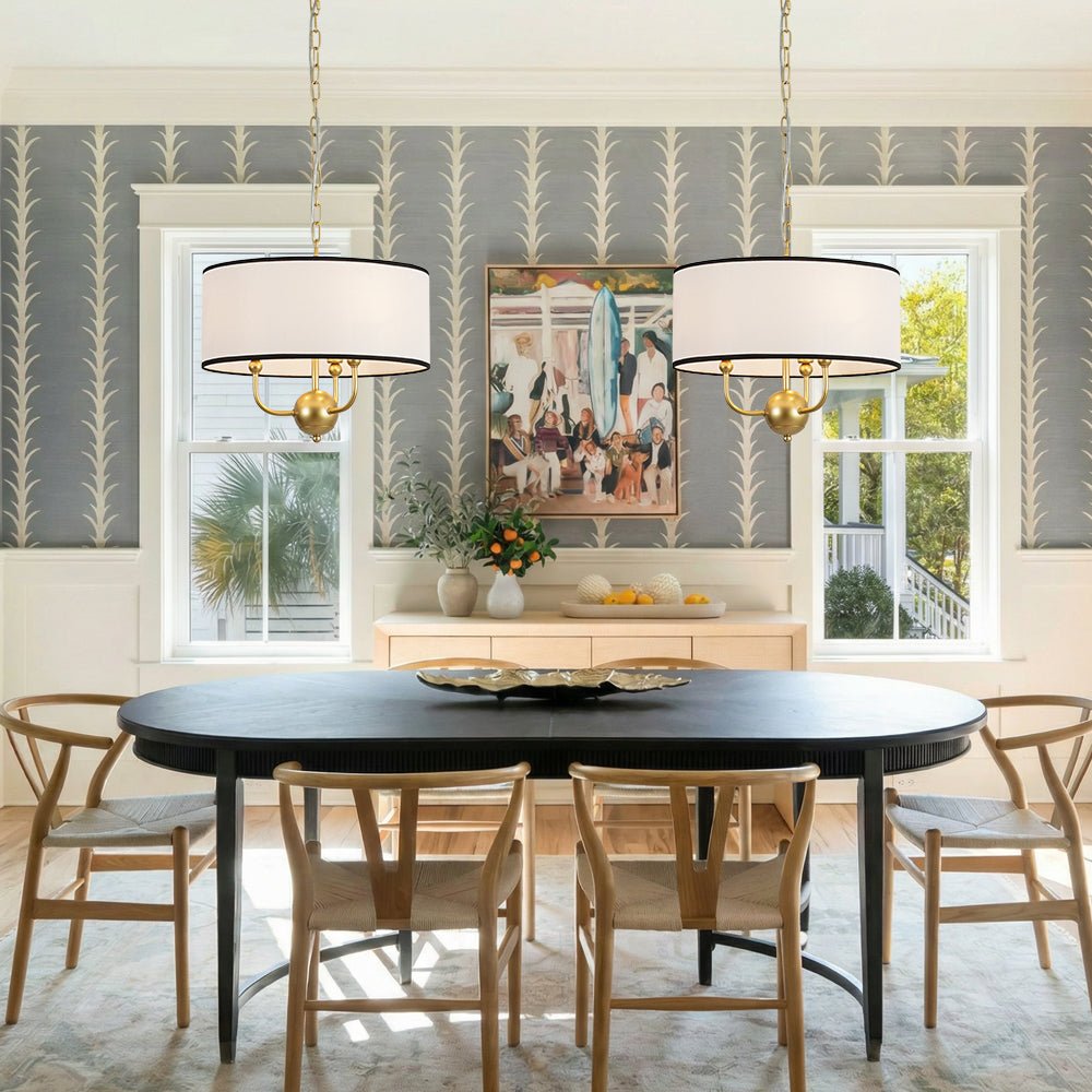 lightfixturesusa-3-light-white-fabric-candle-style-round-drum-cage-pendant-chandelier-157-in-7819359