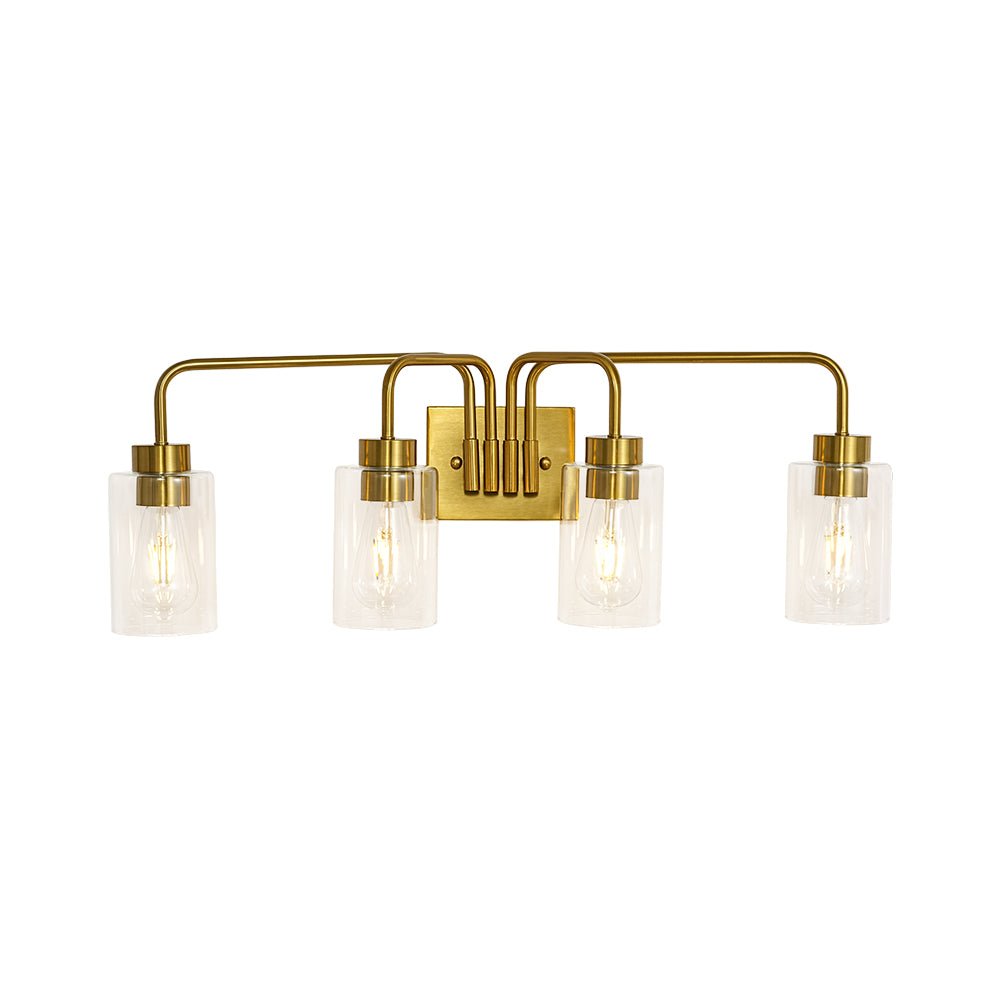 lightfixturesusa-4-light-adjustable-glass-cylinder-vanity-wall-lamp-wall-sconce-brass-3886911 LightFixturesUSA - 4 - Light Adjustable Glass Cylinder Vanity Wall Lamp - Wall Sconce - Brass -