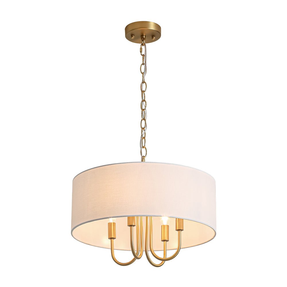lightfixturesusa-4-light-brass-candle-style-white-fabric-drum-cage-chandelier-chandelier-177-in-2998473
