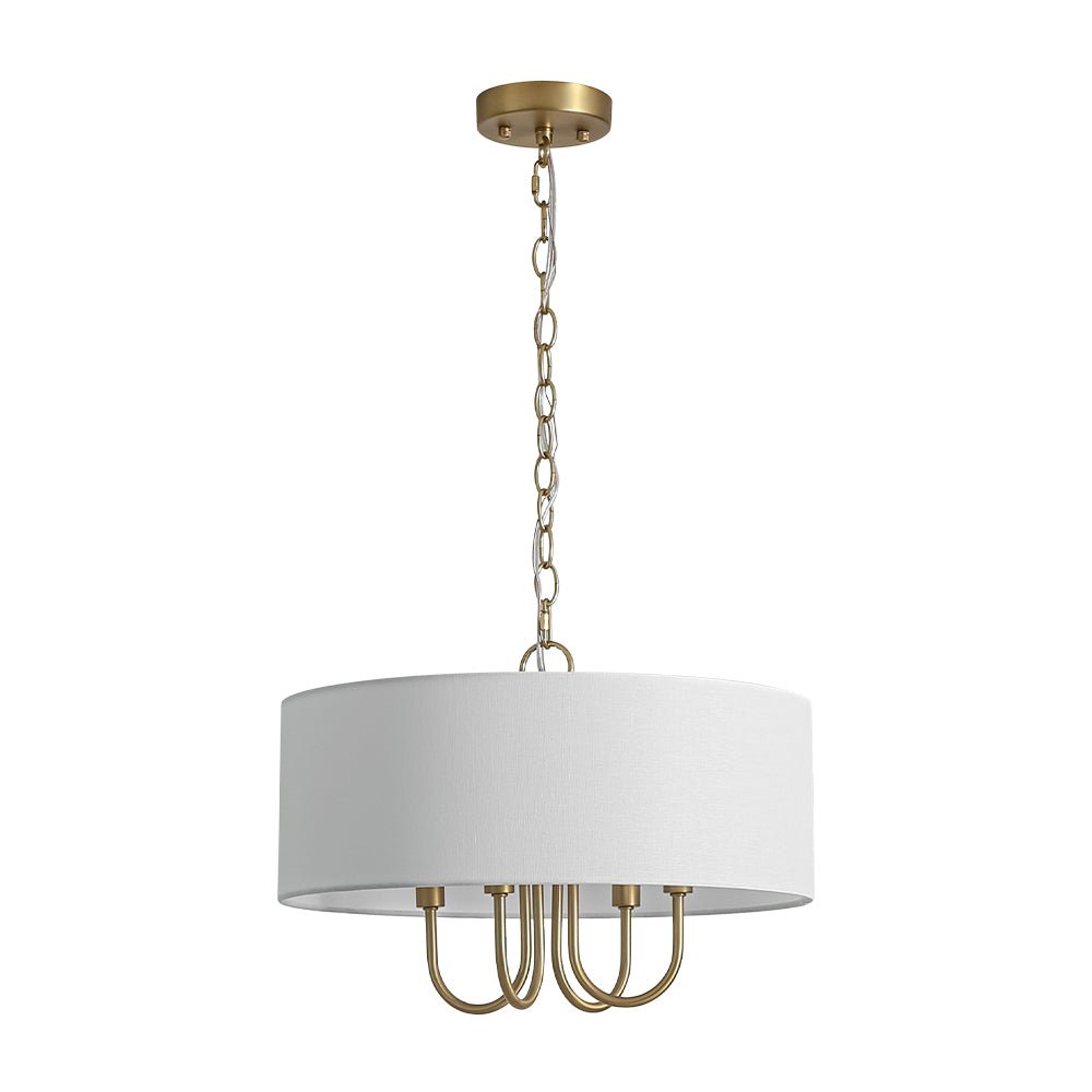 lightfixturesusa-4-light-brass-candle-style-white-fabric-drum-cage-chandelier-chandelier-177-in-4796857
