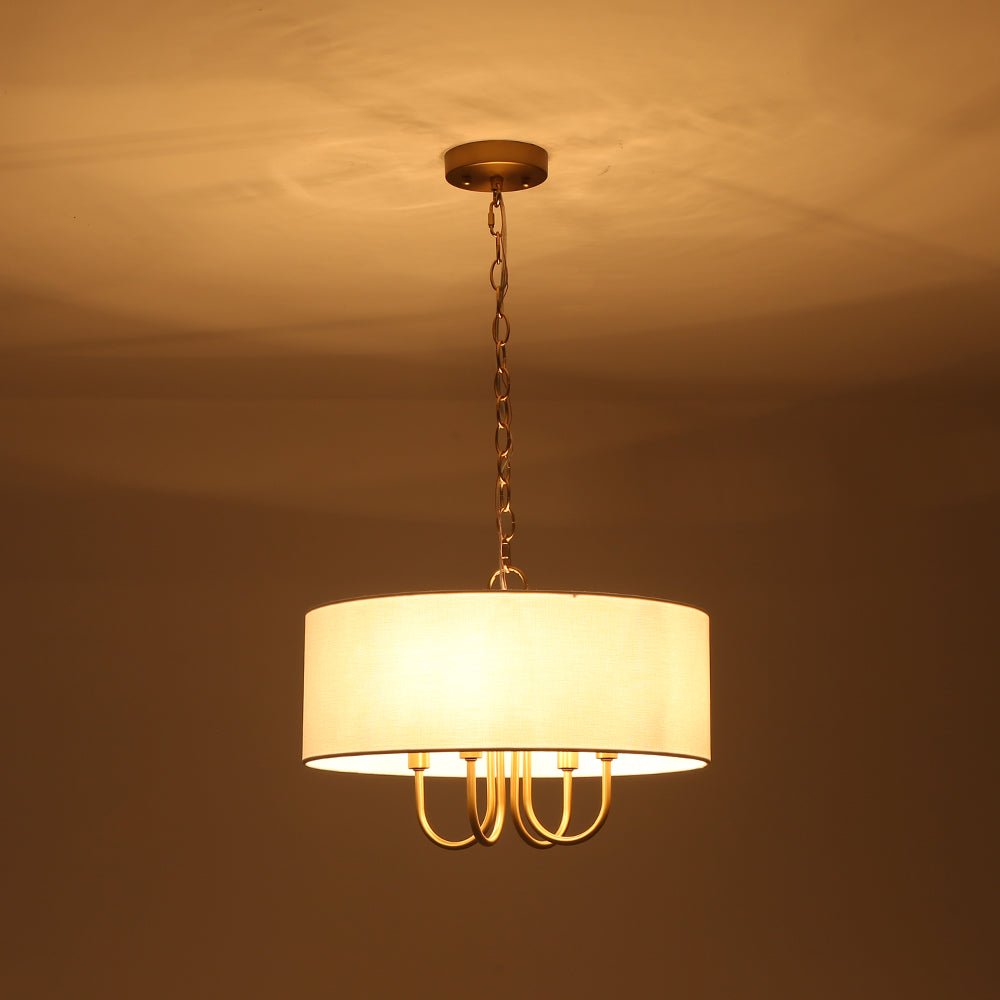 lightfixturesusa-4-light-brass-candle-style-white-fabric-drum-cage-chandelier-chandelier-177-in-9878724