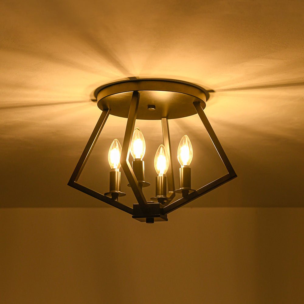 lightfixturesusa-4-light-candle-style-black-simple-geometric-lantern-semi-flush-ceiling-light-black-2489472