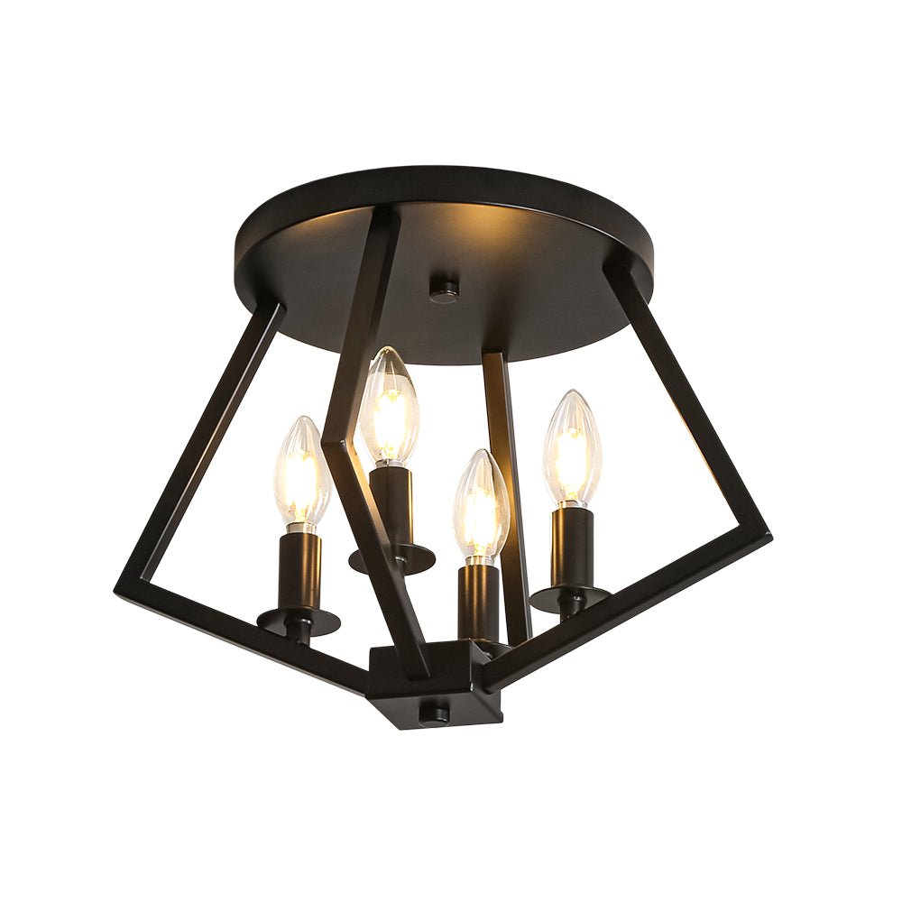 lightfixturesusa-4-light-candle-style-black-simple-geometric-lantern-semi-flush-ceiling-light-black-6456835