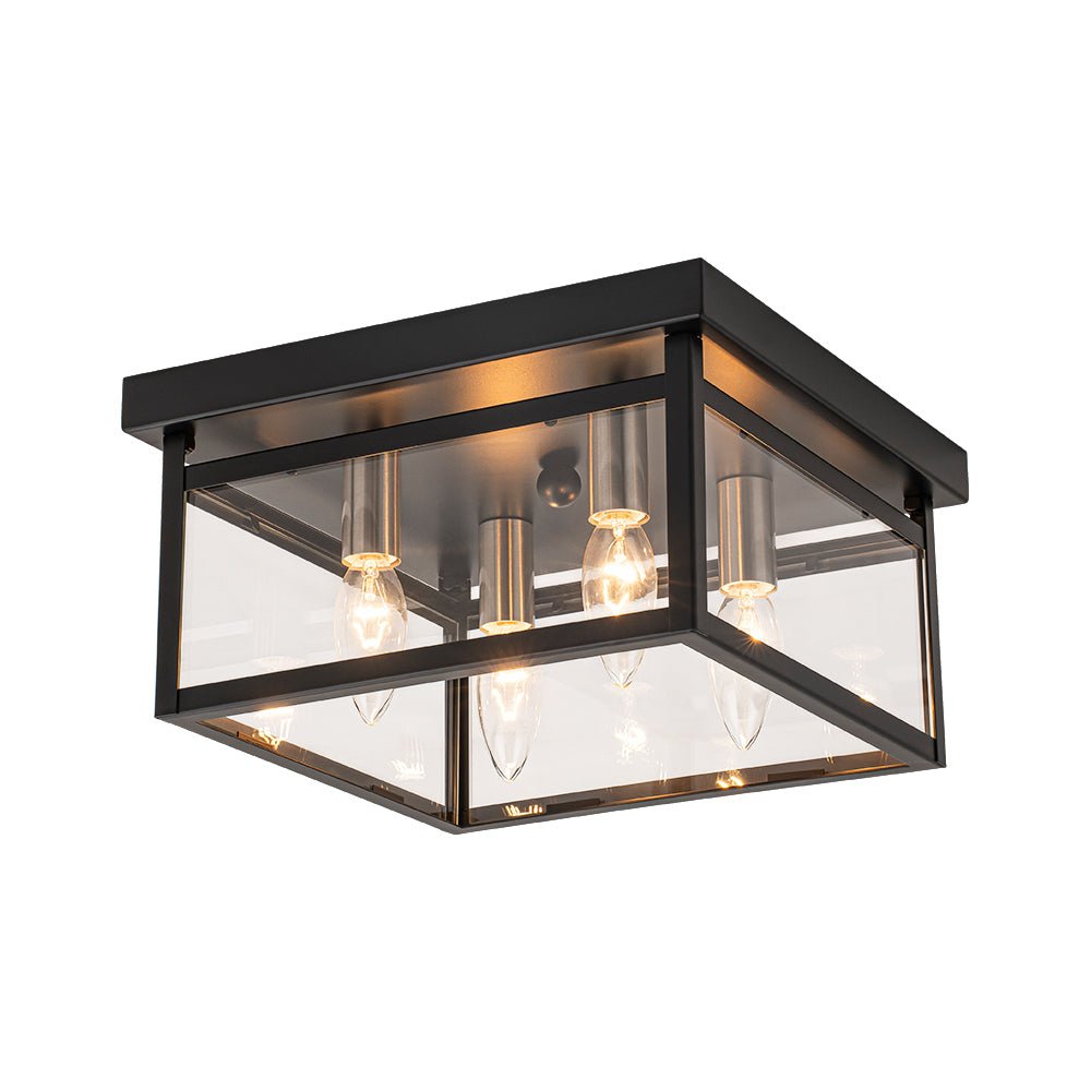 lightfixturesusa-4-light-clear-glass-black-square-cage-flush-mount-ceiling-light-ceiling-light-11-in-5222848