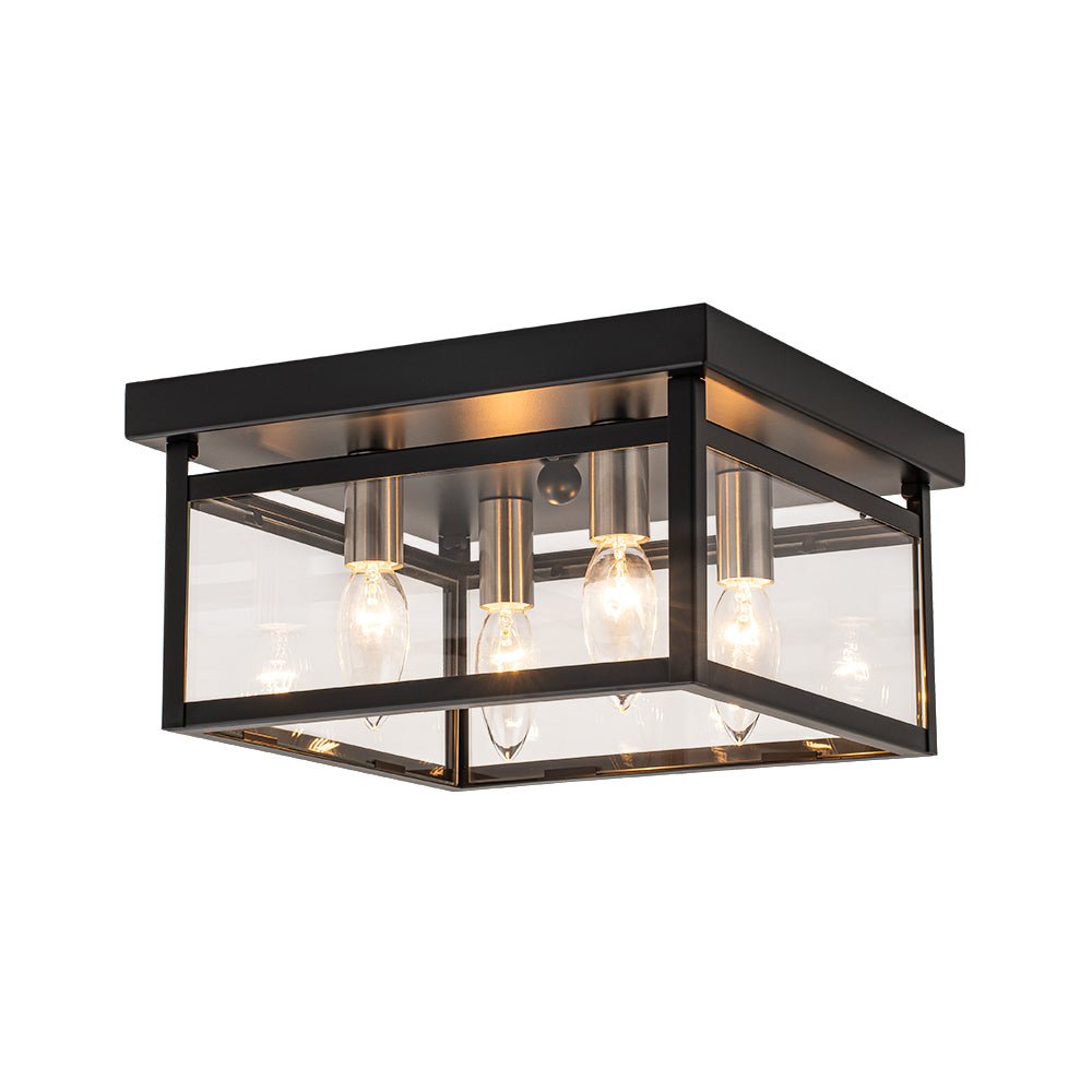 lightfixturesusa-4-light-clear-glass-black-square-cage-flush-mount-ceiling-light-ceiling-light-11-in-6780434