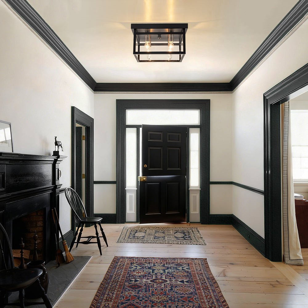 lightfixturesusa-4-light-clear-glass-black-square-cage-flush-mount-ceiling-light-ceiling-light-11-in-7310469
