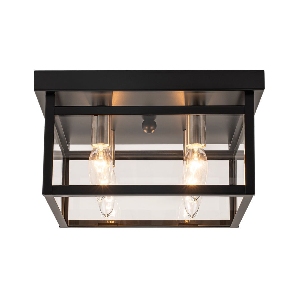 lightfixturesusa-4-light-clear-glass-black-square-cage-flush-mount-ceiling-light-ceiling-light-11-in-9242534