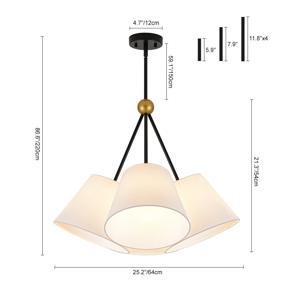 lightfixturesusa-4-light-cluster-white-fabric-cone-shade-chandelier-chandelier-25-in-5898467