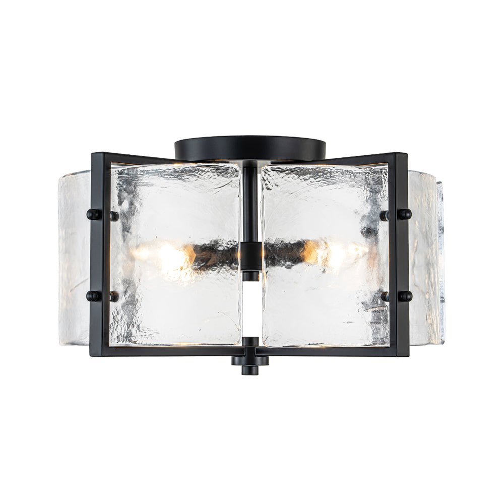 lightfixturesusa-4-light-contemporary-clear-textured-glass-drum-flush-mount-ceiling-light-black-418396