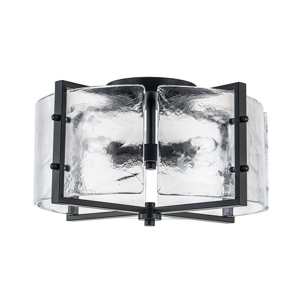 lightfixturesusa-4-light-contemporary-clear-textured-glass-drum-flush-mount-ceiling-light-black-435564