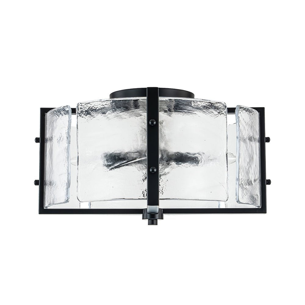 lightfixturesusa-4-light-contemporary-clear-textured-glass-drum-flush-mount-ceiling-light-black-635797