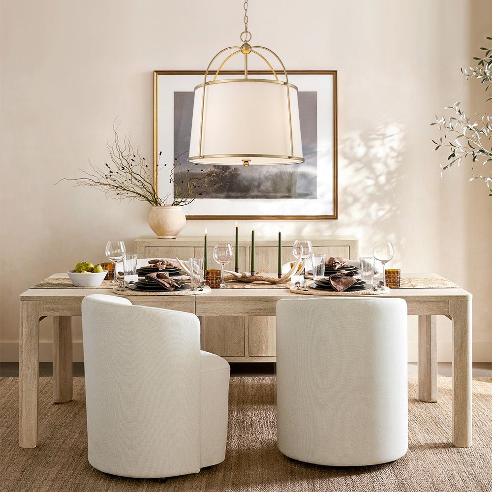 lightfixturesusa-4-light-distressed-gold-white-linen-drum-lantern-pendant-chandelier-21-in-2351559