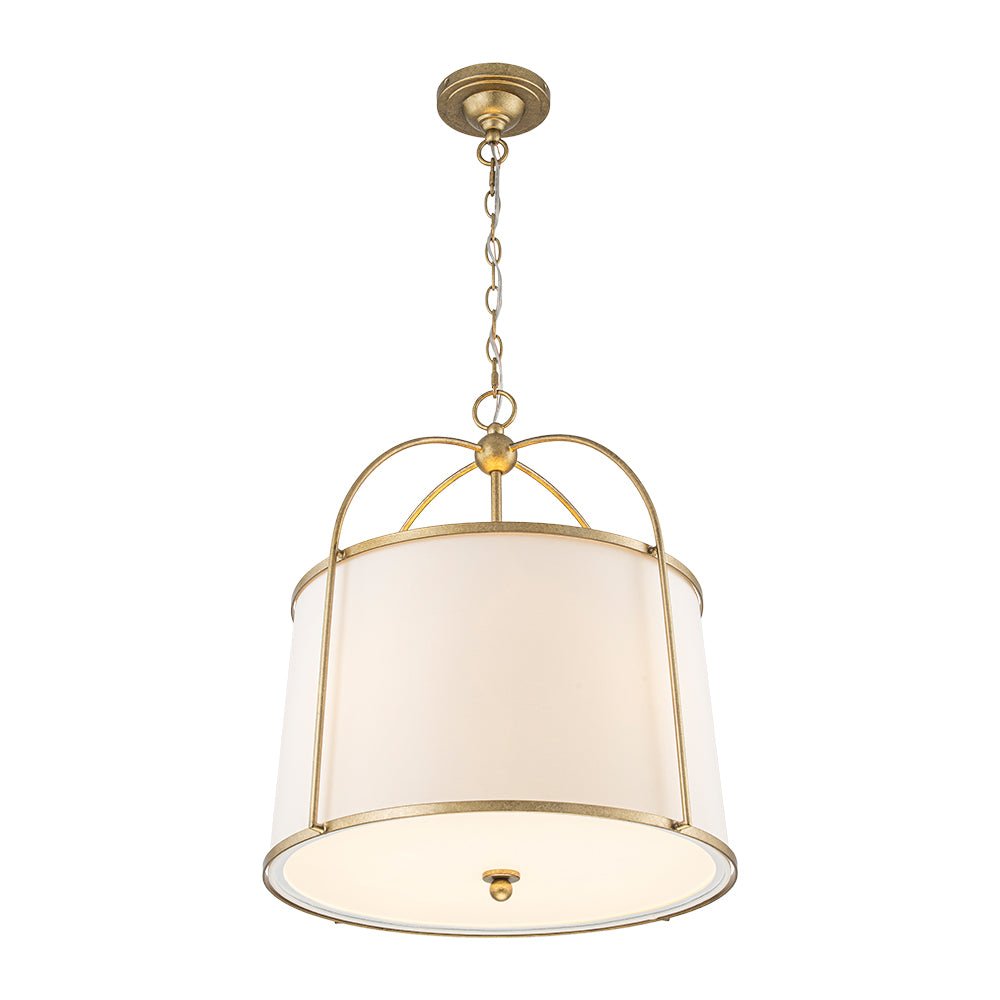 lightfixturesusa-4-light-distressed-gold-white-linen-drum-lantern-pendant-chandelier-21-in-3408377