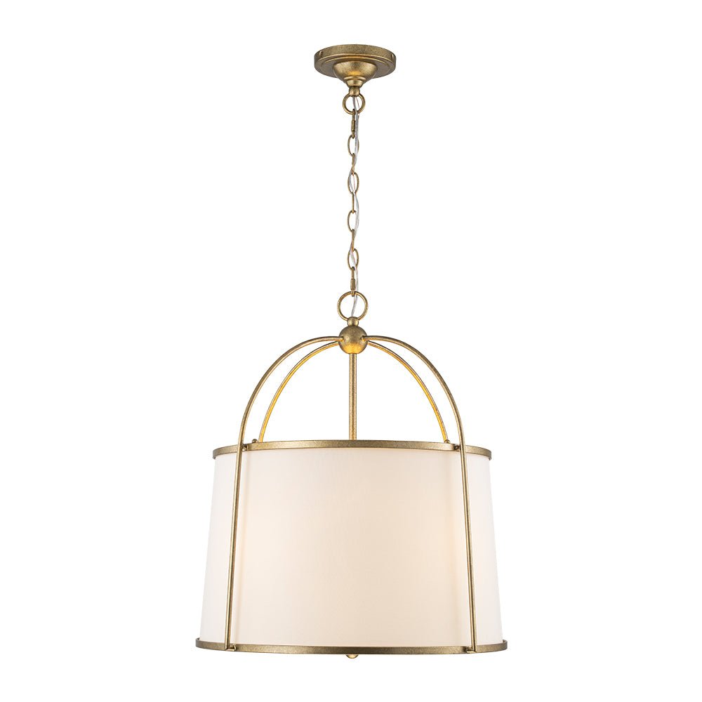 lightfixturesusa-4-light-distressed-gold-white-linen-drum-lantern-pendant-chandelier-21-in-4319680