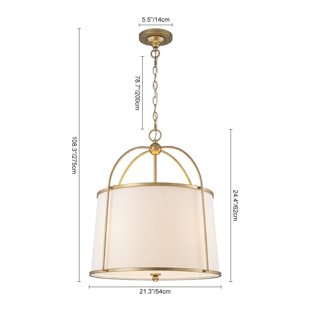 lightfixturesusa-4-light-distressed-gold-white-linen-drum-lantern-pendant-chandelier-21-in-8212470