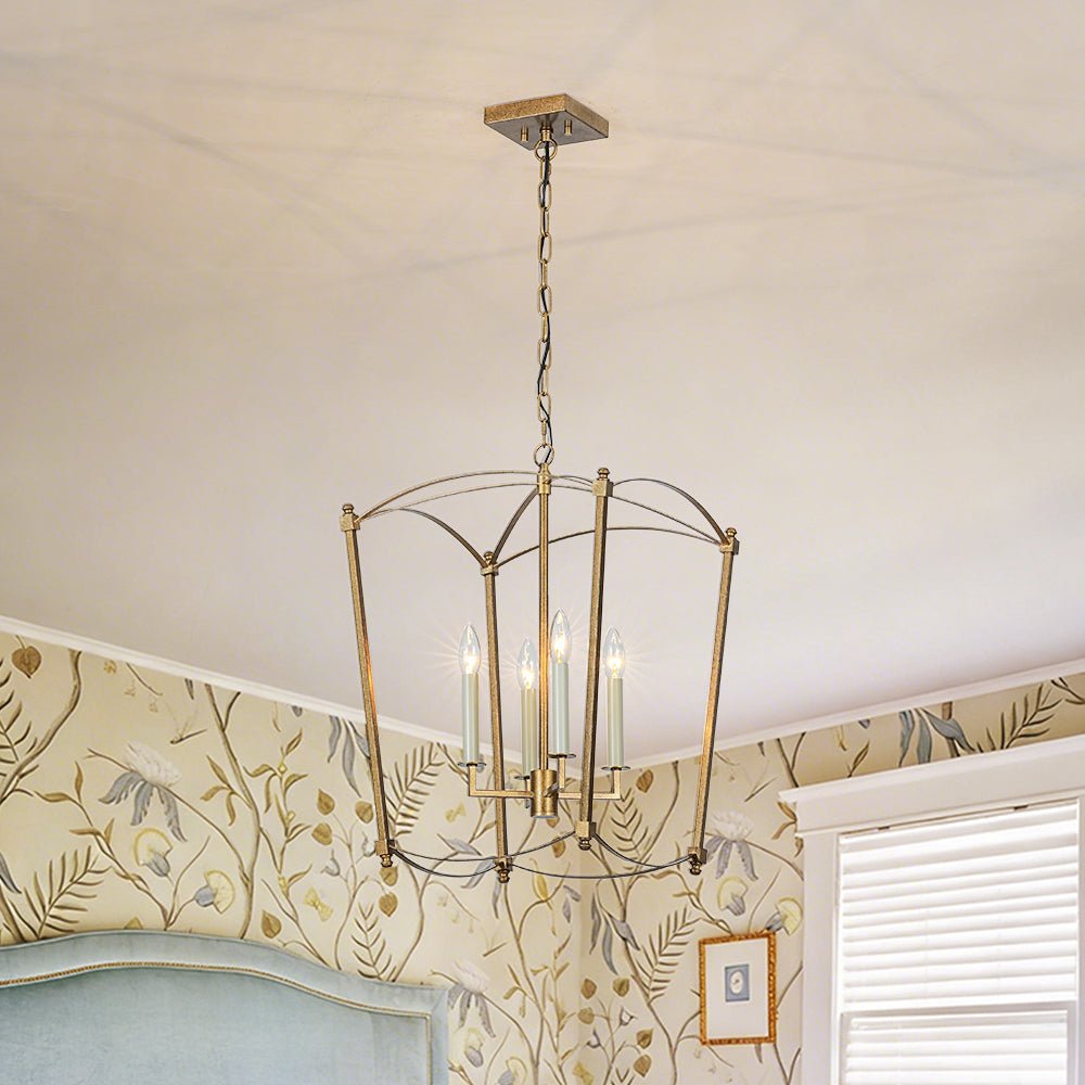 lightfixturesusa-4-light-french-antique-gold-candle-square-lantern-chandelier-chandelier-gold-4328394 LightFixturesUSA - 4 - light French Antique Gold Candle Square Lantern Chandelier - Chandelier - Gold -