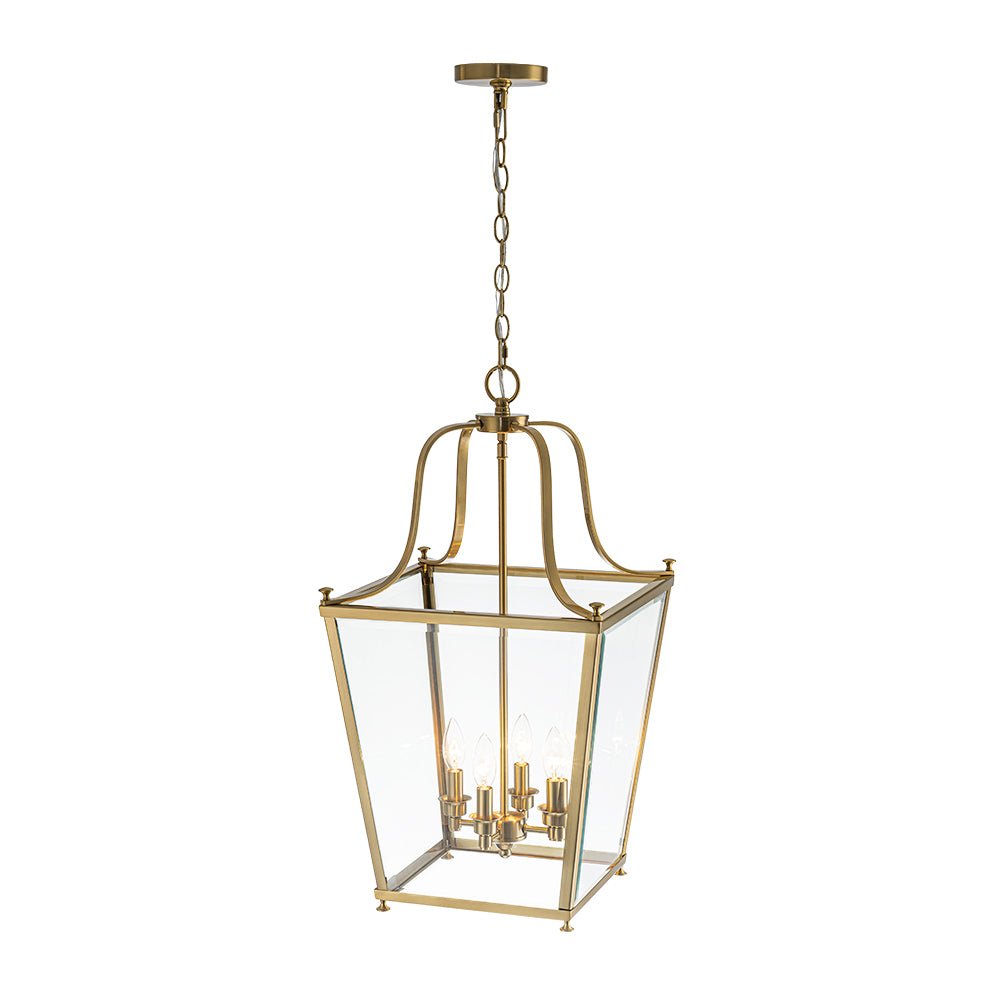 lightfixturesusa-4-light-french-candle-style-wide-square-glass-lantern-pendant-chandelier-brass-2292575