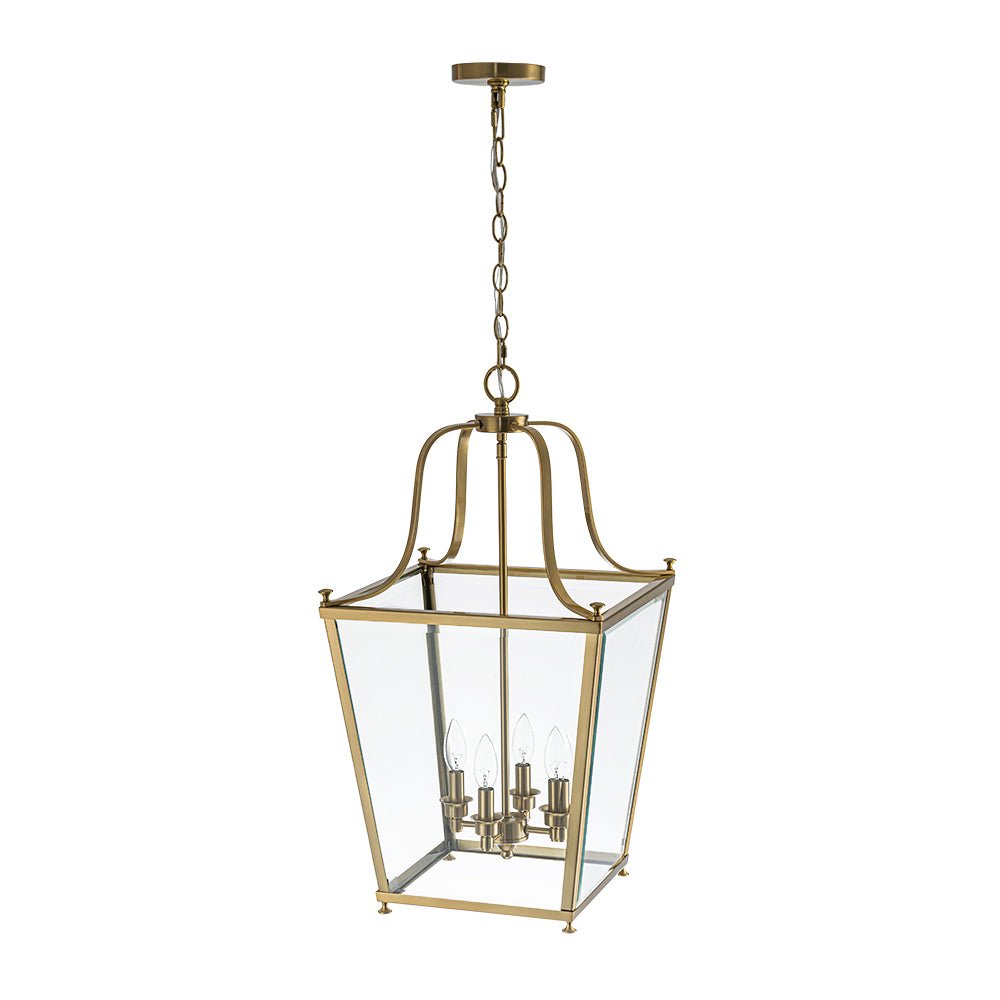 lightfixturesusa-4-light-french-candle-style-wide-square-glass-lantern-pendant-chandelier-brass-3268841