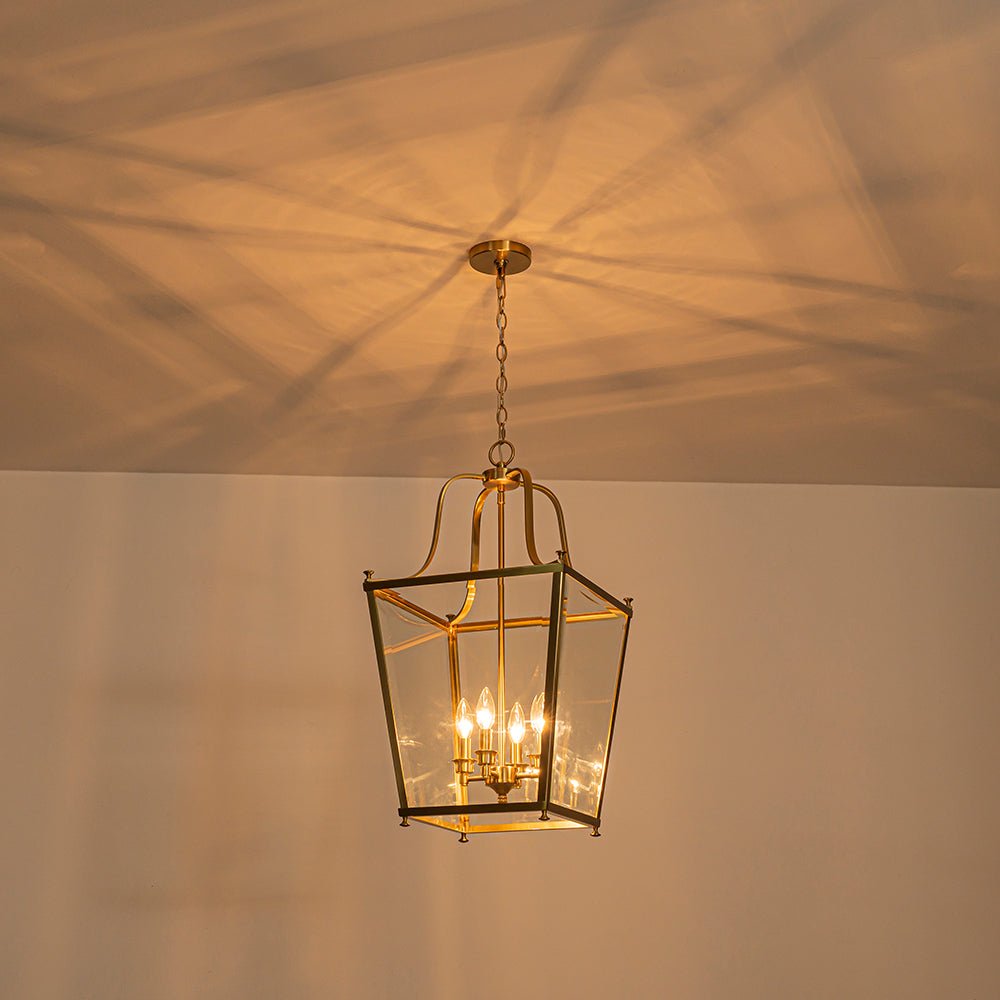 lightfixturesusa-4-light-french-candle-style-wide-square-glass-lantern-pendant-chandelier-brass-3552844