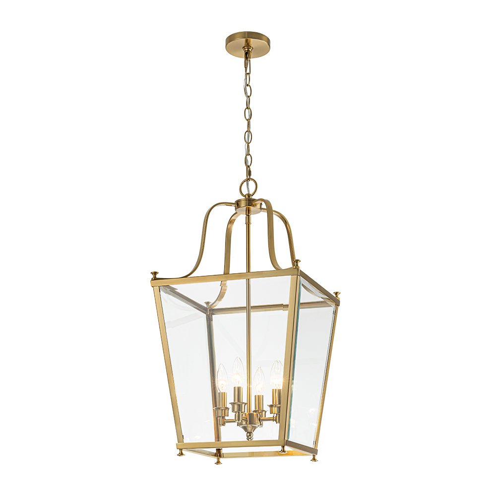 lightfixturesusa-4-light-french-candle-style-wide-square-glass-lantern-pendant-chandelier-brass-4703352