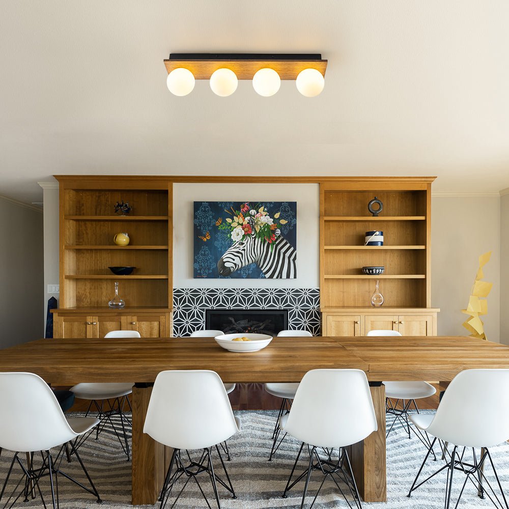 lightfixturesusa-4-light-opal-glass-linear-wooden-semi-flush-mount-wall-light-wall-sconce-4-lt-388321 LightFixturesUSA - 4 - Light Opal Glass Linear Wooden Semi Flush Mount / Wall Light - Wall Sconce - 4 - Lt -