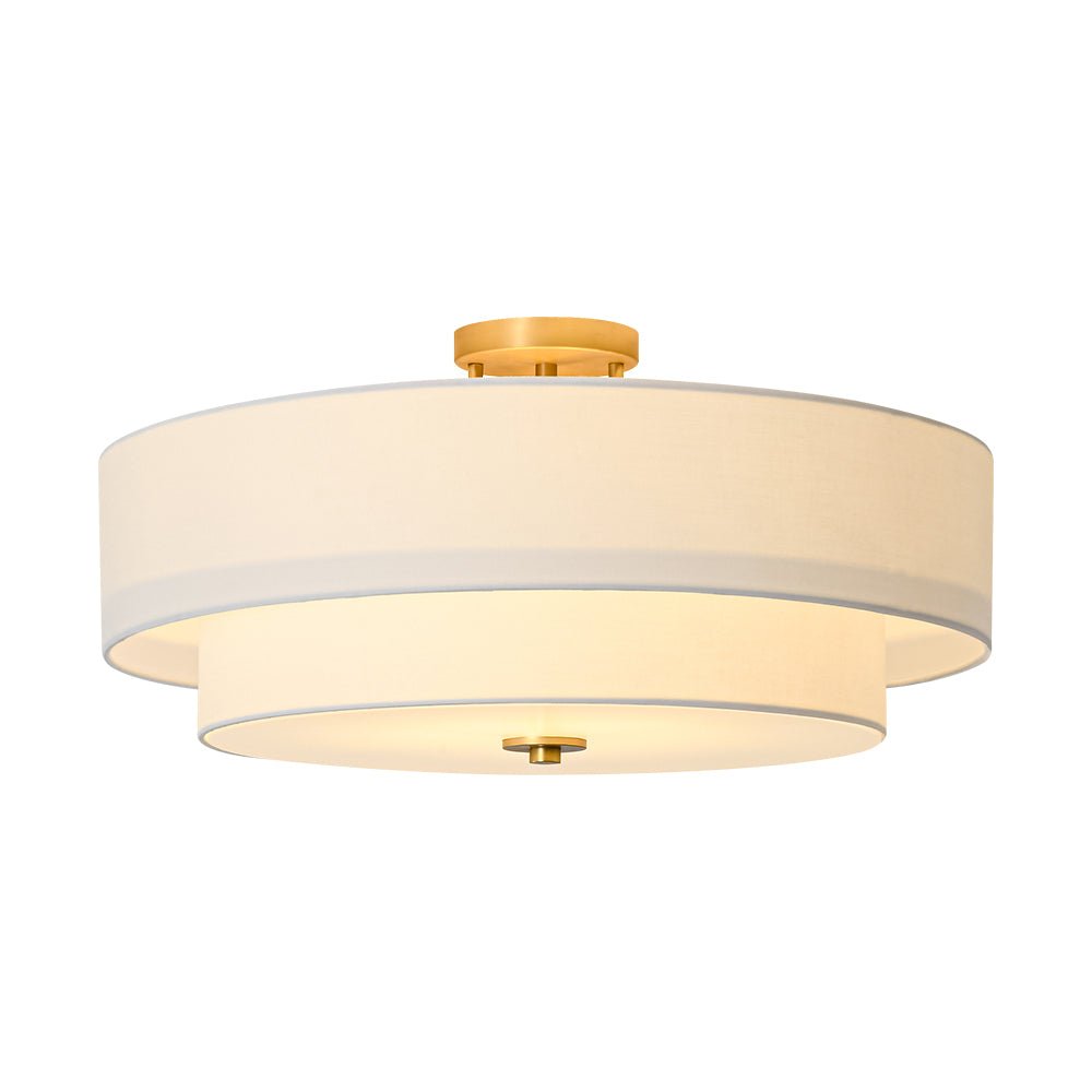 lightfixturesusa-4-light-white-linen-round-drum-brass-semi-flush-mount-ceiling-light-1-tier-8643841