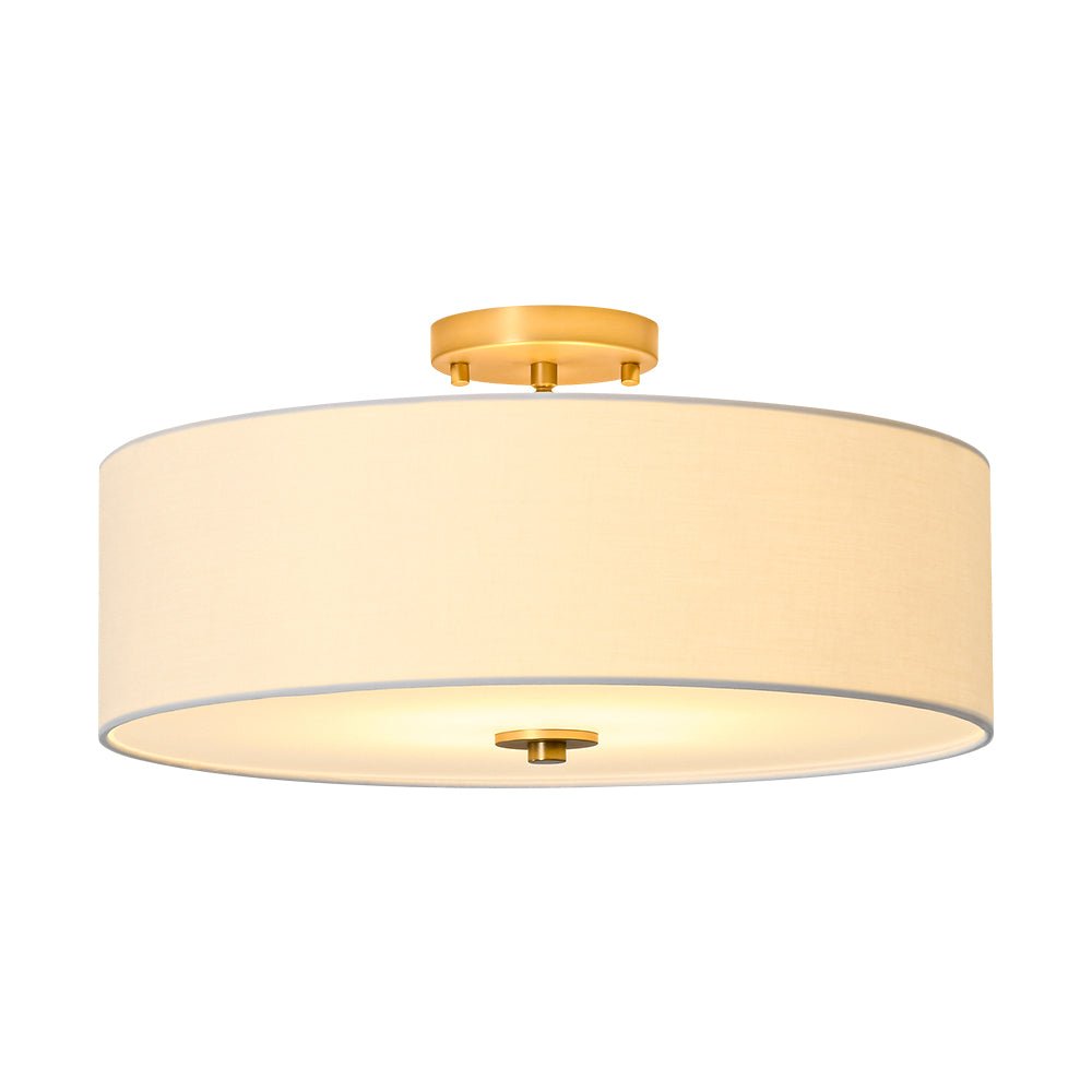 lightfixturesusa-4-light-white-linen-round-drum-brass-semi-flush-mount-ceiling-light-1-tier-8670383