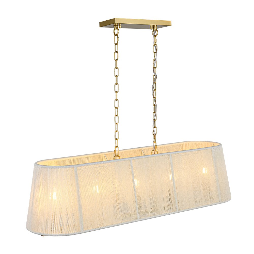 lightfixturesusa-5-light-beige-woven-thread-linear-cage-island-chandelier-chandelier-beige-1000469