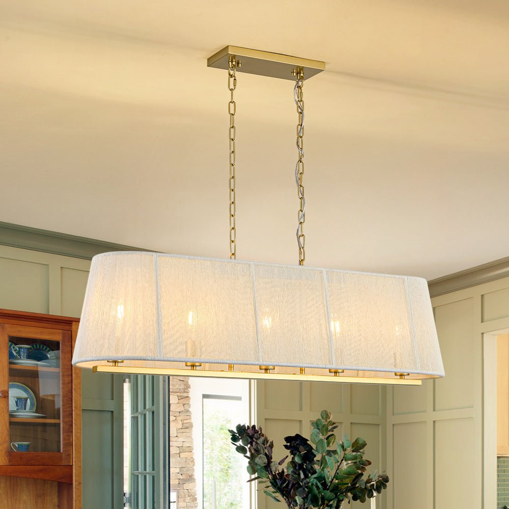 lightfixturesusa-5-light-beige-woven-thread-linear-cage-island-chandelier-chandelier-beige-4873600