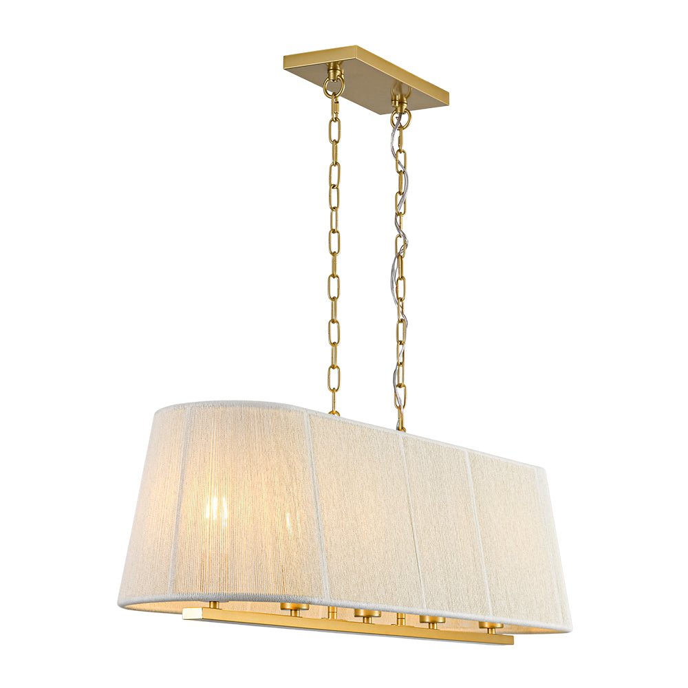 lightfixturesusa-5-light-beige-woven-thread-linear-cage-island-chandelier-chandelier-beige-8907206