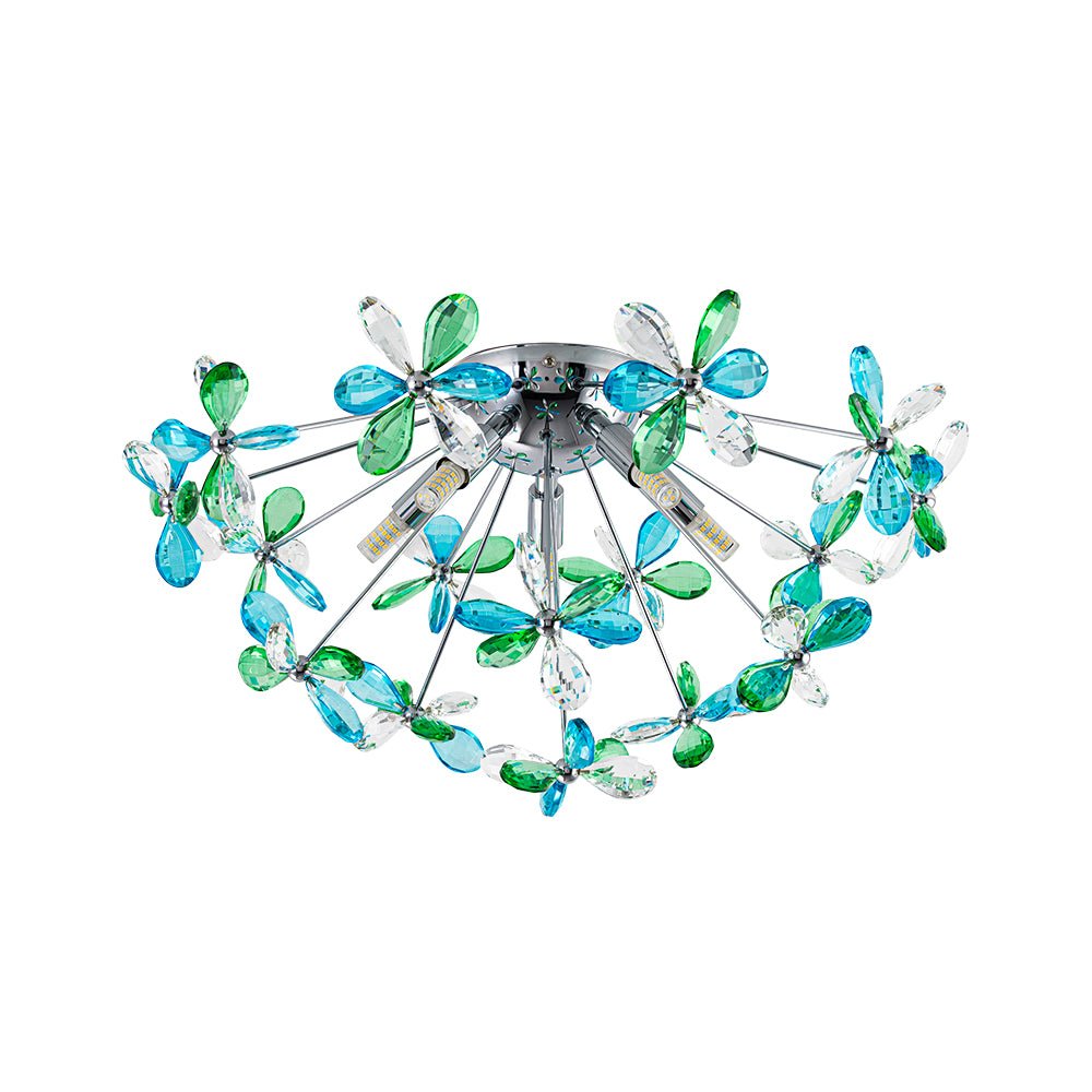 lightfixturesusa-5-light-bloom-green-blue-crystal-dandelion-semi-flush-mount-ceiling-light-chrome-2310094