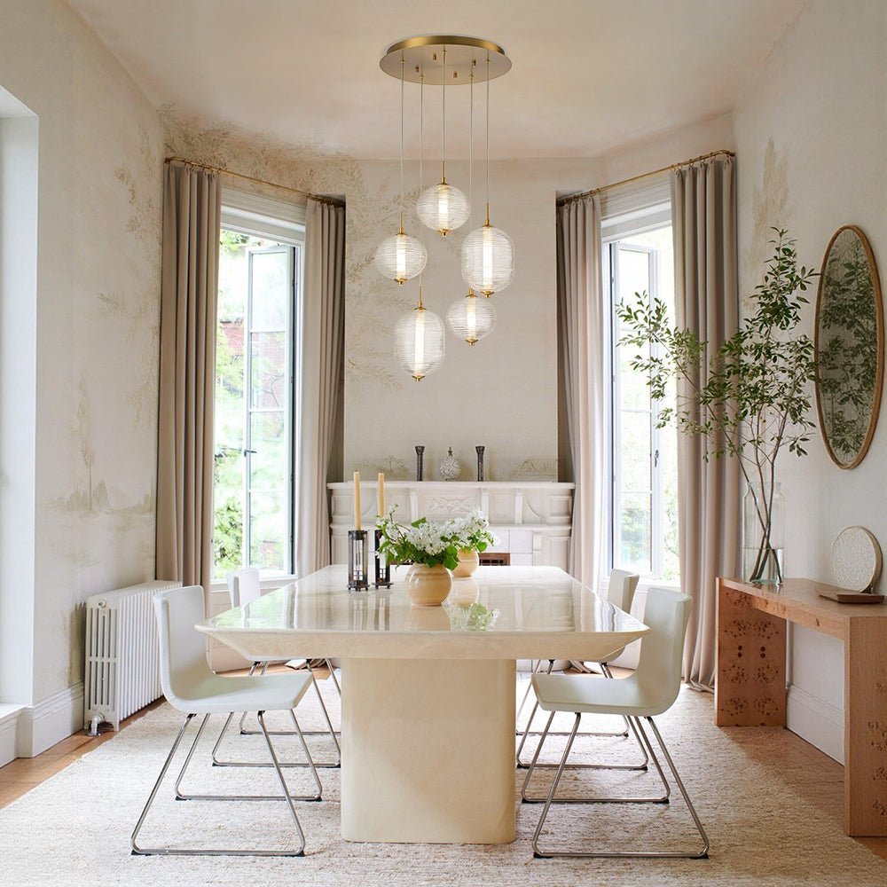 lightfixturesusa-5-light-cluster-ribbed-glass-led-round-entryway-chandelier-chandelier-brass-4680708