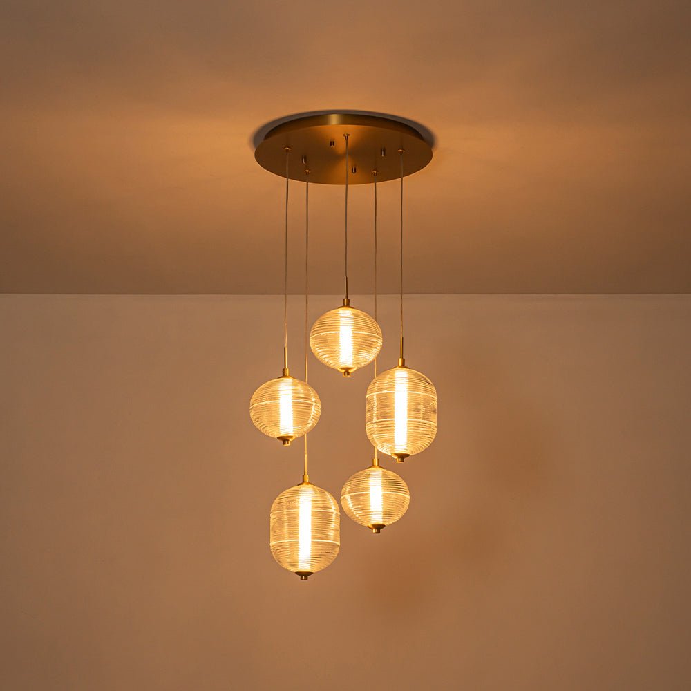 lightfixturesusa-5-light-cluster-ribbed-glass-led-round-entryway-chandelier-chandelier-brass-5066317
