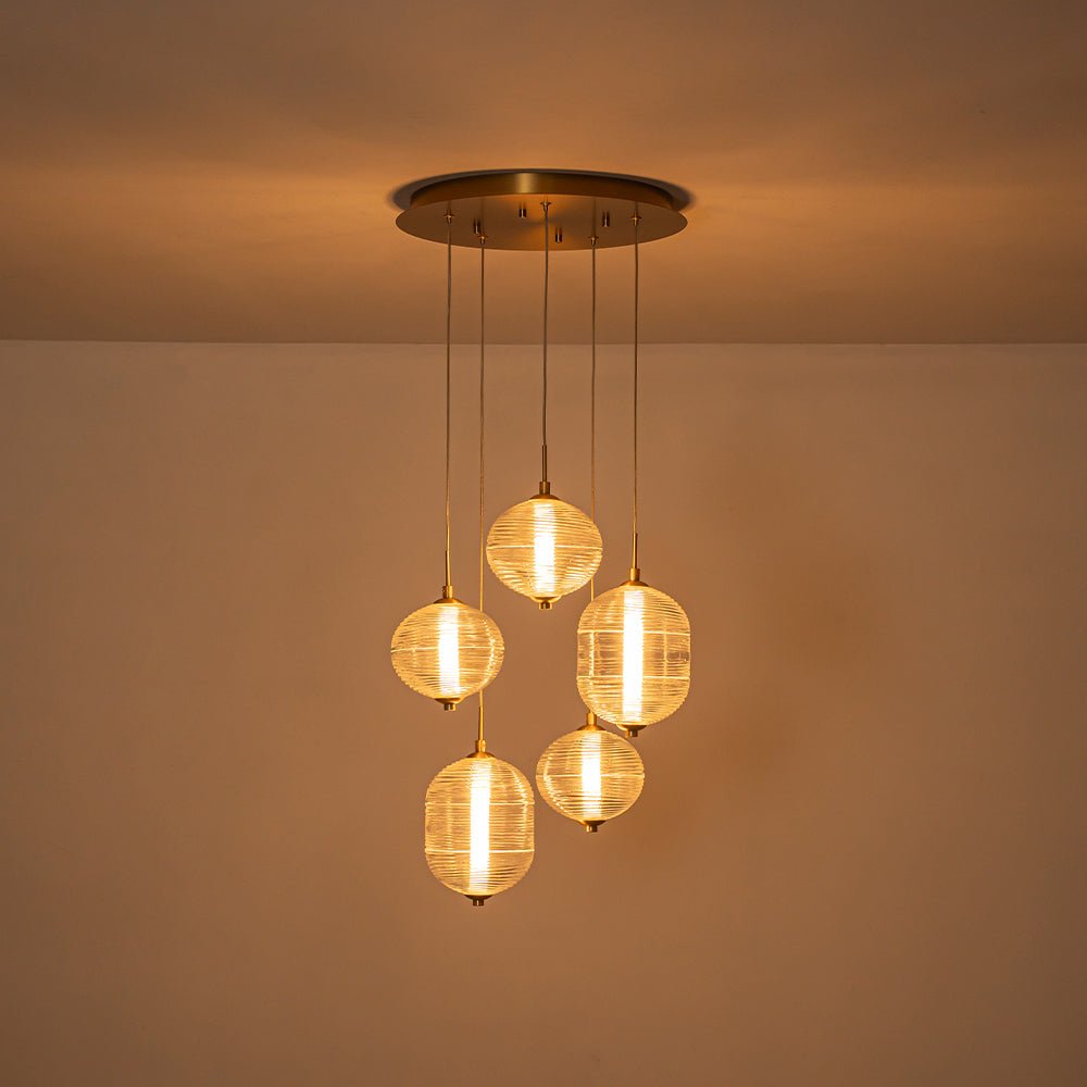 lightfixturesusa-5-light-cluster-ribbed-glass-led-round-entryway-chandelier-chandelier-brass-7317121