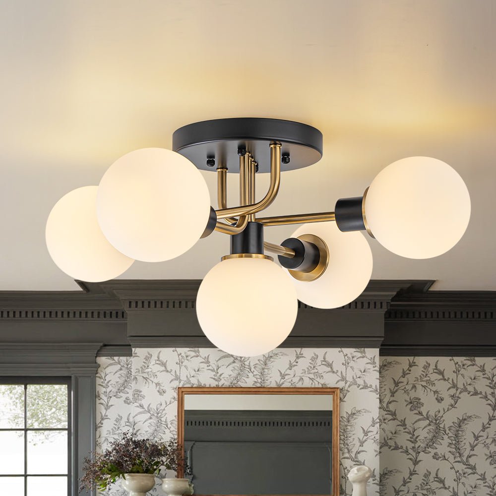 lightfixturesusa-5-light-glass-globe-semi-flush-bubble-ceiling-light-ceiling-light-frosted-7164032 LightFixturesUSA - 5 - light Glass Globe Semi Flush Bubble Ceiling Light - Ceiling Light - Frosted -