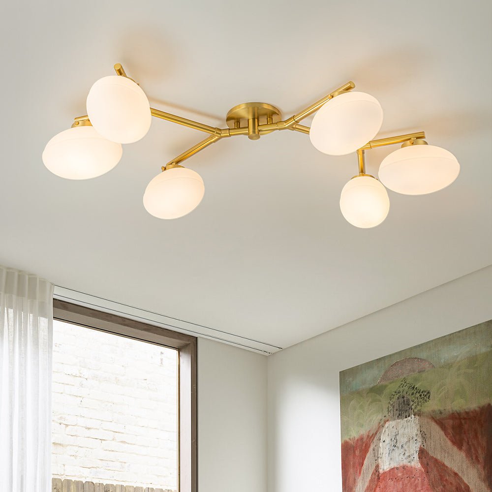 lightfixturesusa-6-light-branch-frosted-glass-egg-semi-flush-chandelier-ceiling-light-6-lt-antique-gold-431870 LightFixturesUSA-6-Light Branch Frosted Glass Egg Semi Flush Chandelier-Ceiling Light-6-Lt-Antique Gold