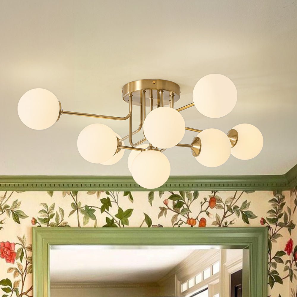 lightfixturesusa-7-light-opal-glass-bubble-sputnik-semi-flush-chandelier-chandelier-brass-1430281 LightFixturesUSA - 7 - Light Opal Glass Bubble Sputnik Semi Flush Chandelier - Chandelier - Brass -