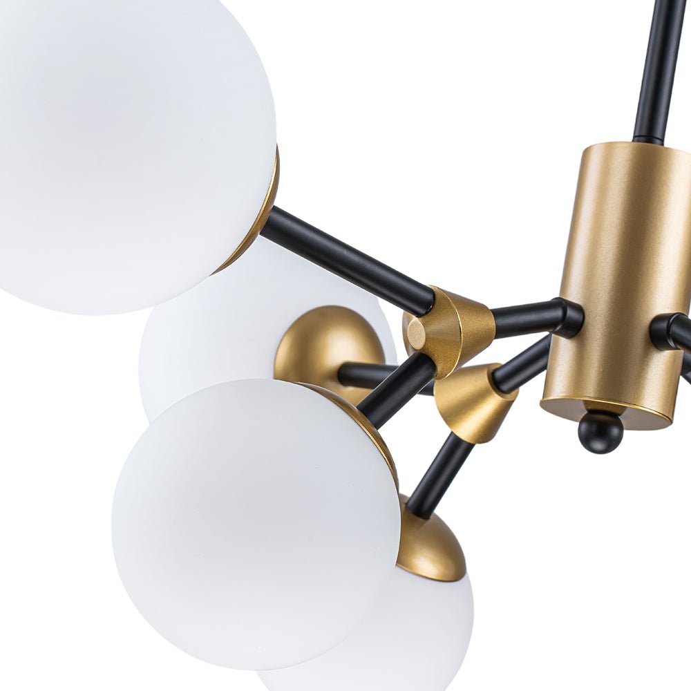 lightfixturesusa-8-light-black-brass-white-glass-globe-round-sputnik-chandelier-chandelier-232-in-3597498
