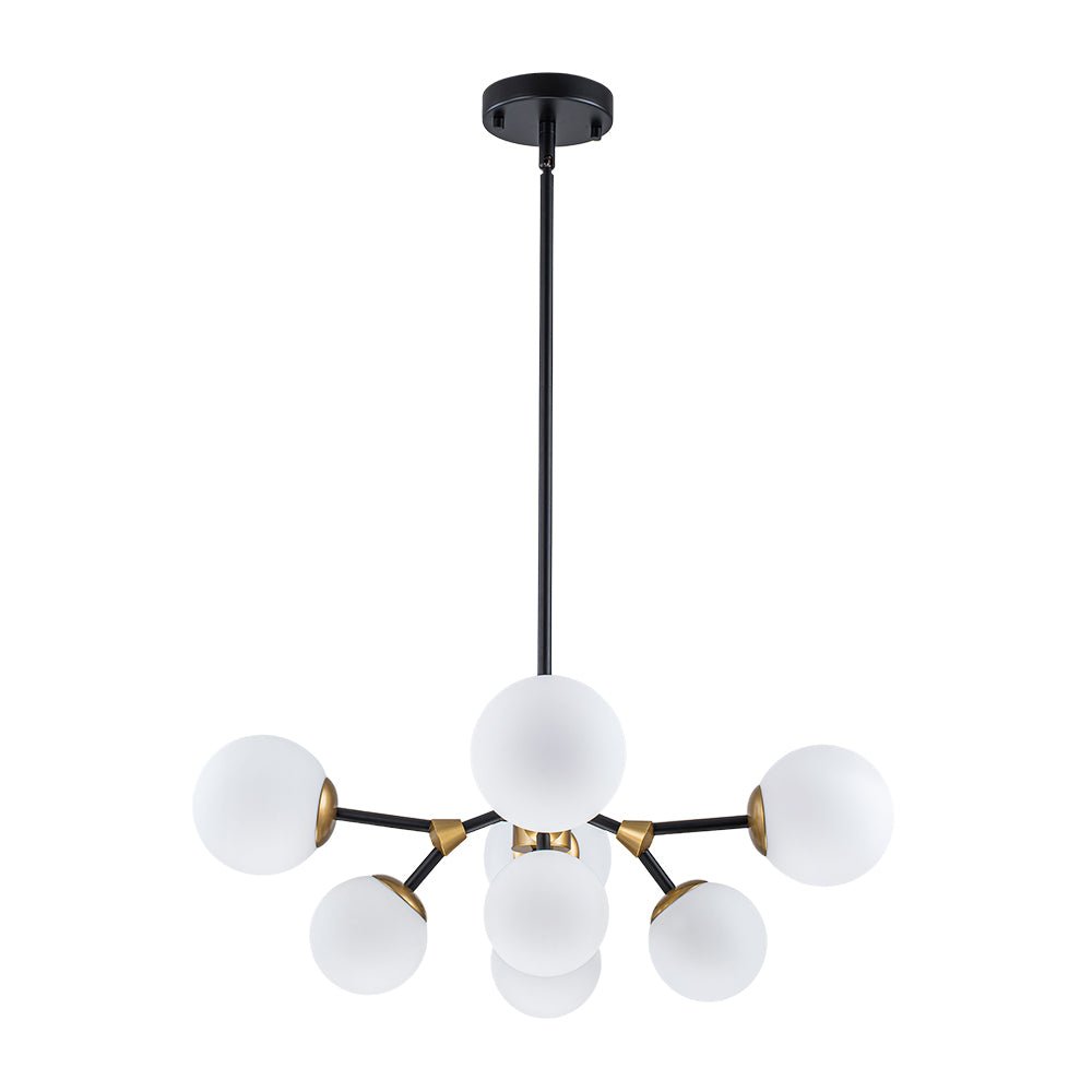 lightfixturesusa-8-light-black-brass-white-glass-globe-round-sputnik-chandelier-chandelier-232-in-6076284