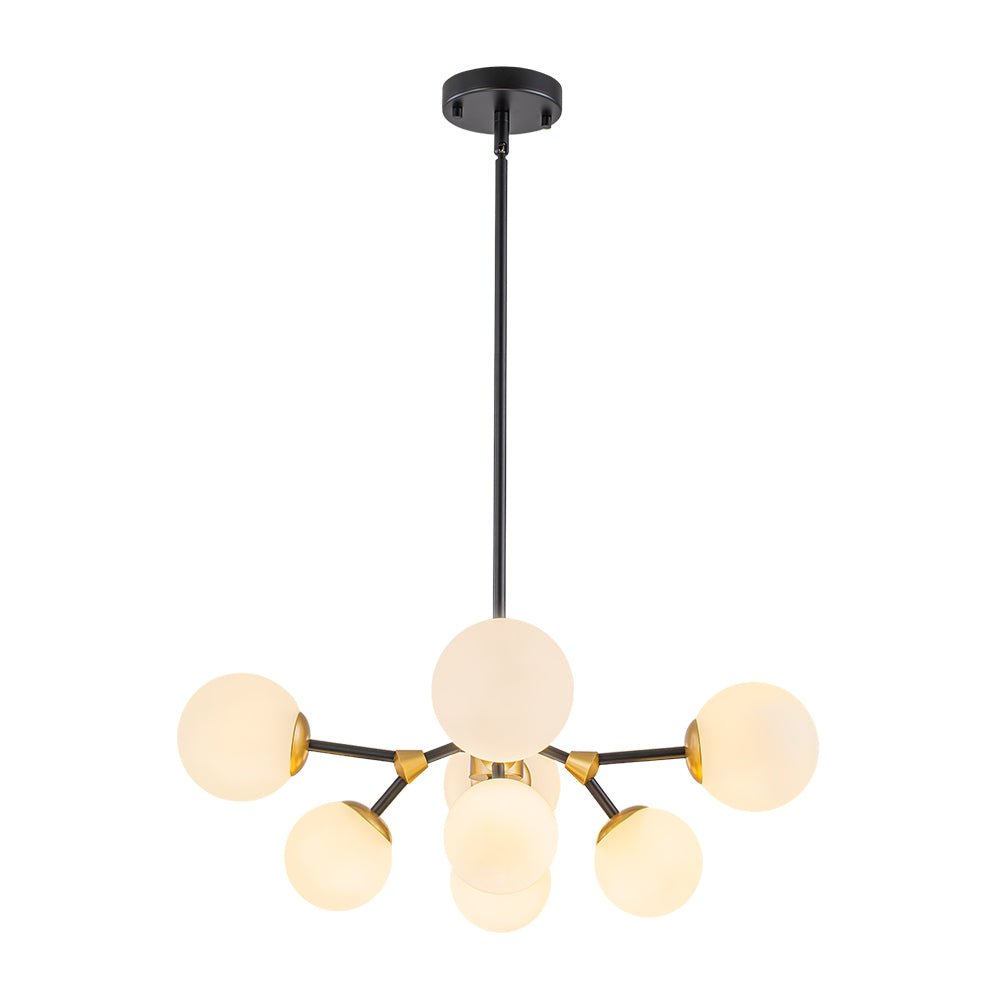 lightfixturesusa-8-light-black-brass-white-glass-globe-round-sputnik-chandelier-chandelier-232-in-6902301