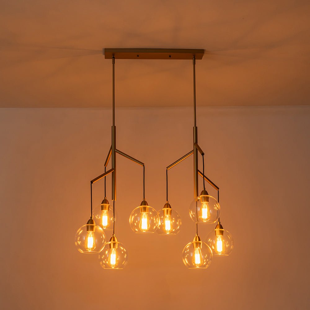 lightfixturesusa-8-light-branch-draped-glass-bubble-island-double-chandelier-chandelier-brass-130914