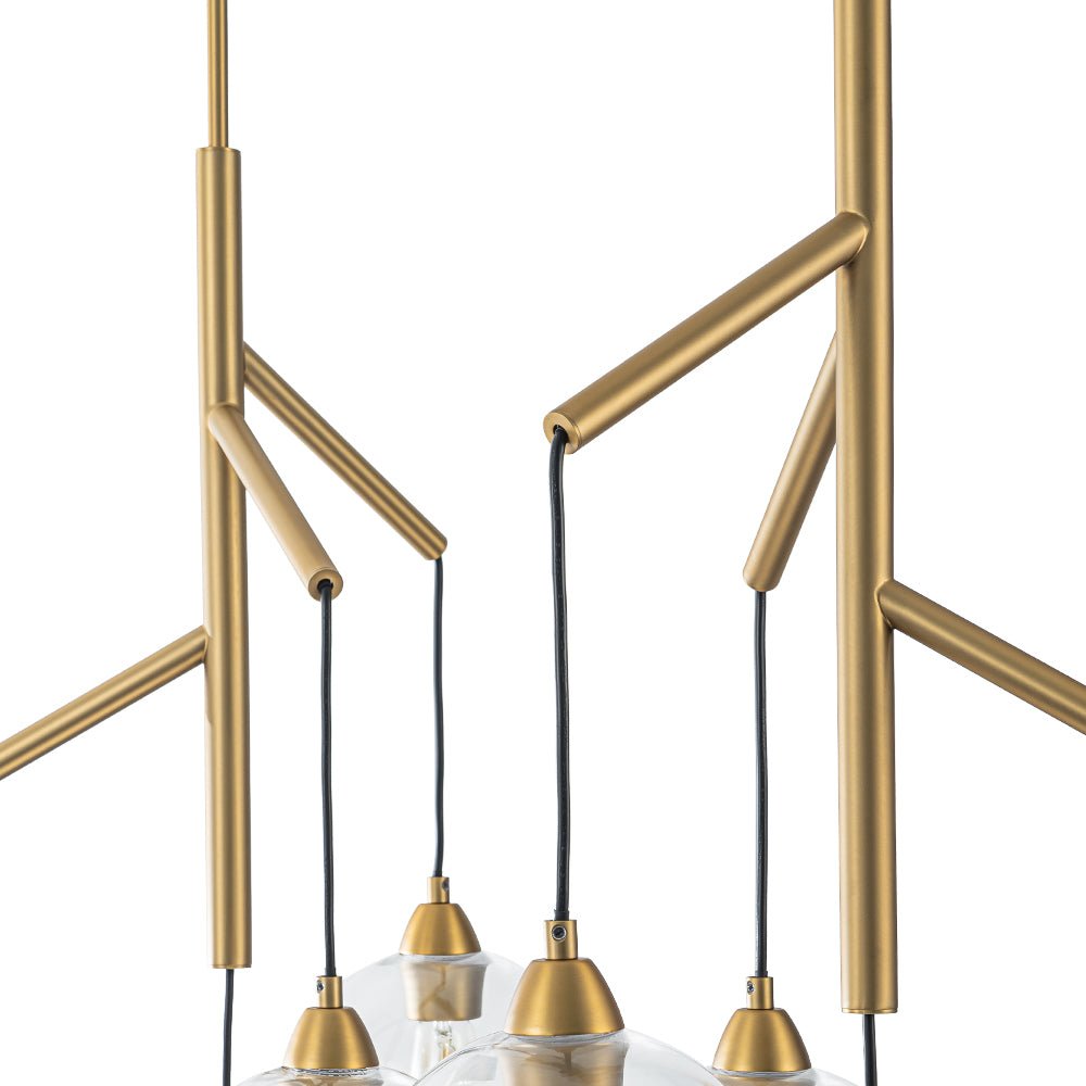 lightfixturesusa-8-light-branch-draped-glass-bubble-island-double-chandelier-chandelier-brass-132334