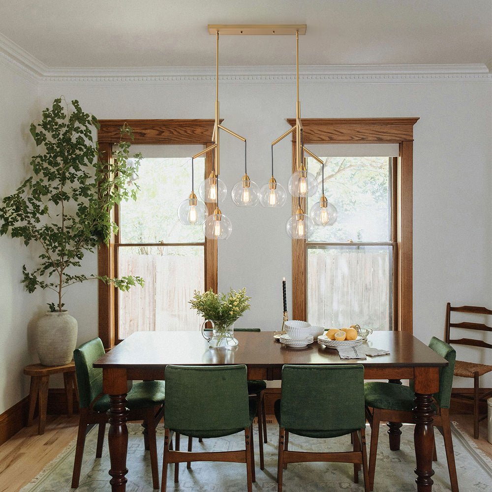 lightfixturesusa-8-light-branch-draped-glass-bubble-island-double-chandelier-chandelier-brass-441291 LightFixturesUSA - 8 - Light Branch Draped Glass Bubble Island Double Chandelier - Chandelier - Brass -