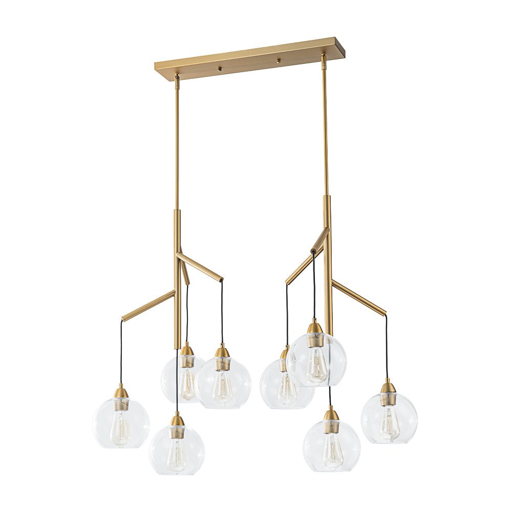 lightfixturesusa-8-light-branch-draped-glass-bubble-island-double-chandelier-chandelier-brass-692912