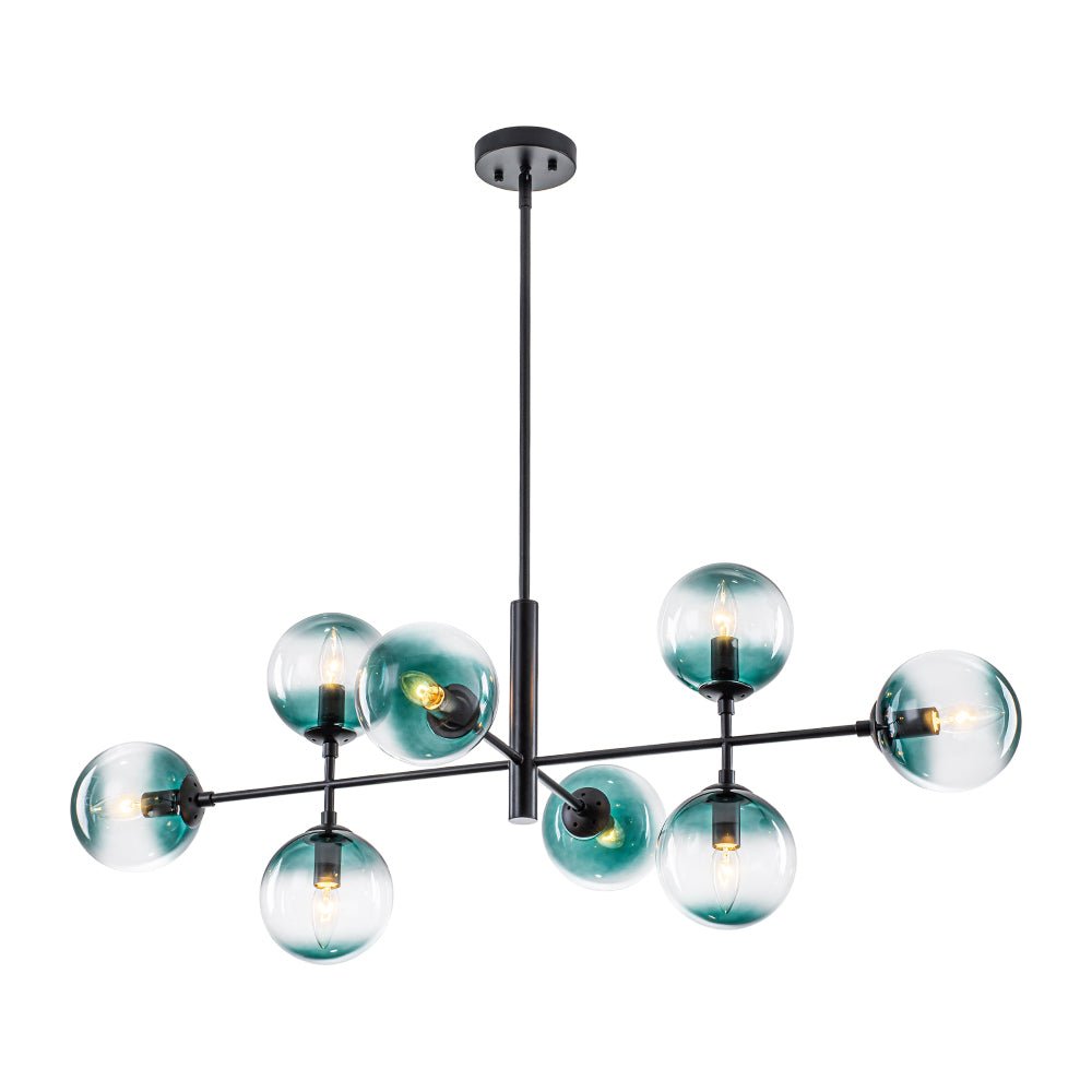 lightfixturesusa-8-light-linear-sputnik-tinted-blue-glass-bubble-chandelier-chandelier-black-7578098