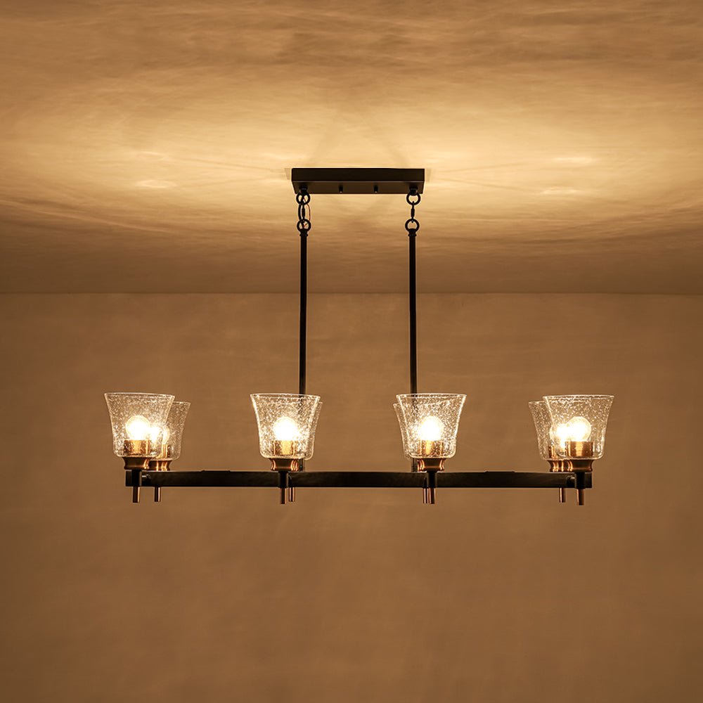 lightfixturesusa-8-light-seeded-glass-black-brass-linear-island-chandelier-chandelier-black-brass-149394
